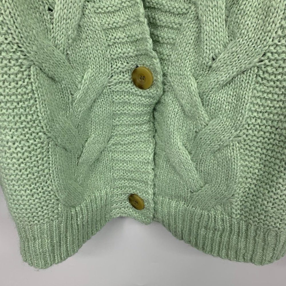 a.n.a Cardigan Green Button Down V Neck Long Sleeve NWT - Picture 5 of 9